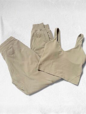 Lululemon SET – Sheer Oak – Dance Studio Joggers (NWT) + Align Tank – Size 4